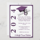 Search for purple and white graduation invitations High school