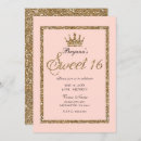 Search for crown sweet 16 invitations Blush