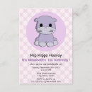 Search for purple hippo birthday invitations Children