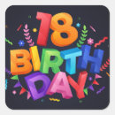 Search for 18th birthday stickers Typography