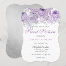 Search for purple and silver sweet 16 invitations Glitter