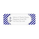 Search for navy blue and white stripe return address labels Anchor