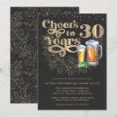 Search for cheers to 30 years invitations Watercolor