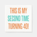 Search for 80th birthday napkins 80 years old