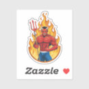 Search for horned devil stickers Red