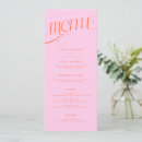 Search for pink menus Elegant