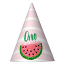 Search for watermelon paper party hats One in a melon