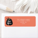 Search for pumpkin orange return address labels Spooky