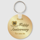 Search for gold 50th anniversary key rings Fifty