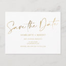 Search for gold foil save the date postcards Simple