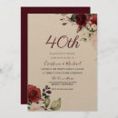 Search for ruby wedding anniversary invitations Floral