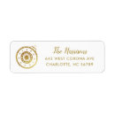Search for ornament return address labels Gold