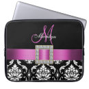 Search for black damask monogram pink electronics Girly
