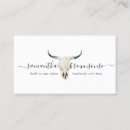 Search for western business cards Cow skull