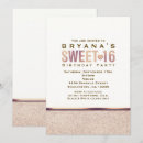 Search for champagne sweet 16 invitations Gold