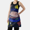 Search for fish painting aprons Blue