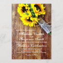 Search for sunflower bouquet wedding invitations Wood