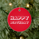 Search for happy birthday christmas tree decorations White