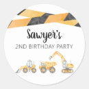 Search for thank you construction stickers Construction truck birthday