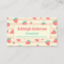 Search for strawberry business cards Cute