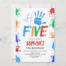 Search for high five birthday invitations Boy 5th birthday