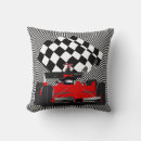 Search for red car cushions Chequered flag