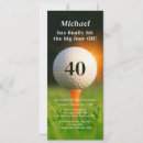 Search for golf 40th birthday invitations Forty