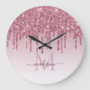 Search for pink drip clocks Glitter