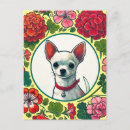Search for flowers retro postcards Dog