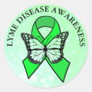 Search for lyme disease ribbon stickers Green