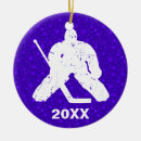 Search for hockey stick christmas tree decorations Goalie