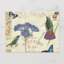 Search for vintage bird postcards Blue