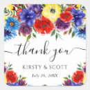 Search for blue and red wedding stickers Floral
