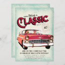 Search for classic car birthday invitations Retro