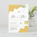 Search for bumble bee gender reveal invitations Honeycomb