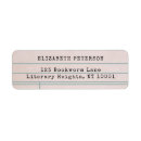 Search for library return address labels Literary