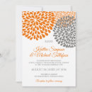 Search for grey and orange wedding invitations Floral