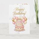 Search for pink cake birthday cards Gold