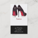 Search for shoe business cards Red
