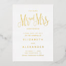 Search for future mr and mrs invitations Gold