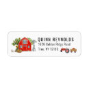 Search for barns return address labels Watercolor