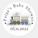 Search for train favor stickers Boy baby shower