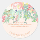 Search for peach and mint wedding stickers Floral