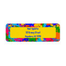 Search for splatter return address labels Colourful