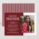 Search for maroon graduation invitations Stripes