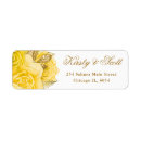 Search for yellow rose return address labels Elegant