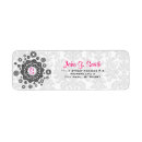 Search for black and white damask return address labels Floral