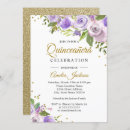 Search for purple gold quinceanera invitations Flowers
