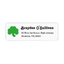 Search for irish shamrock return address labels Green