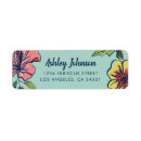 Search for hawaiian flower return address labels Aloha